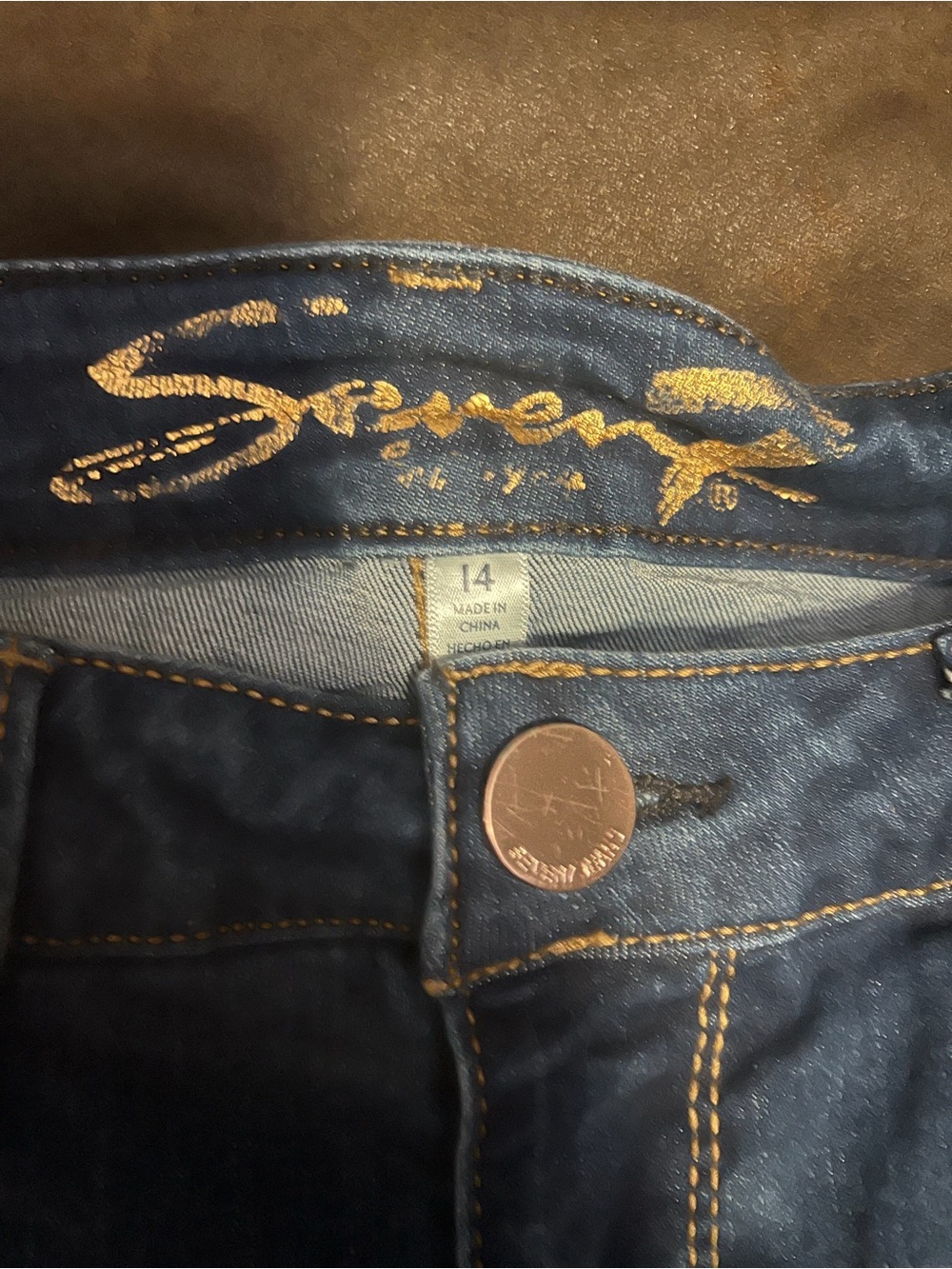 Signature Denim Dark Blue women’s  Jean shorts - Size 14